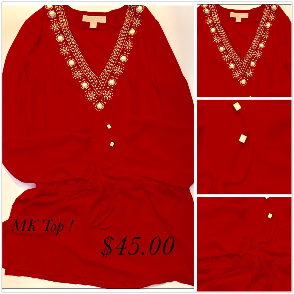 Mk Top , red with gold accents